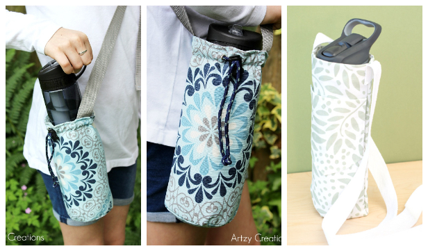 DIY Water Bottle Holder Free Sewing Patterns &Tutorials