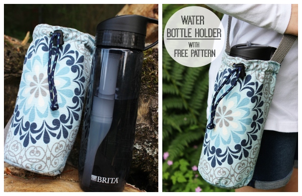 DIY Water Bottle Holder Free Sewing Patterns &Tutorials