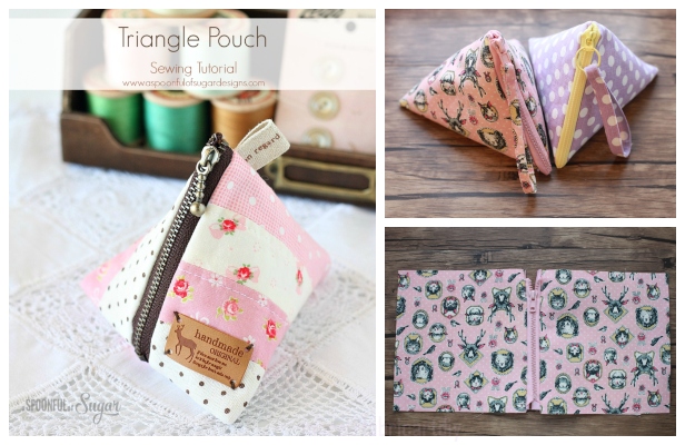 DIY Triangle Zipper Pouch Free Sewing Pattern & Tutorial