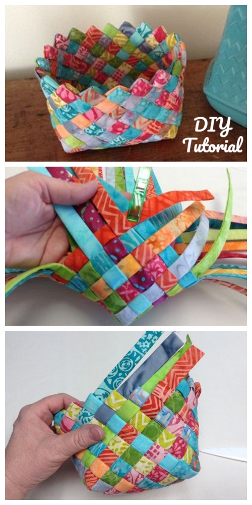 DIY Woven Fabric Basket Tutorial – FREE