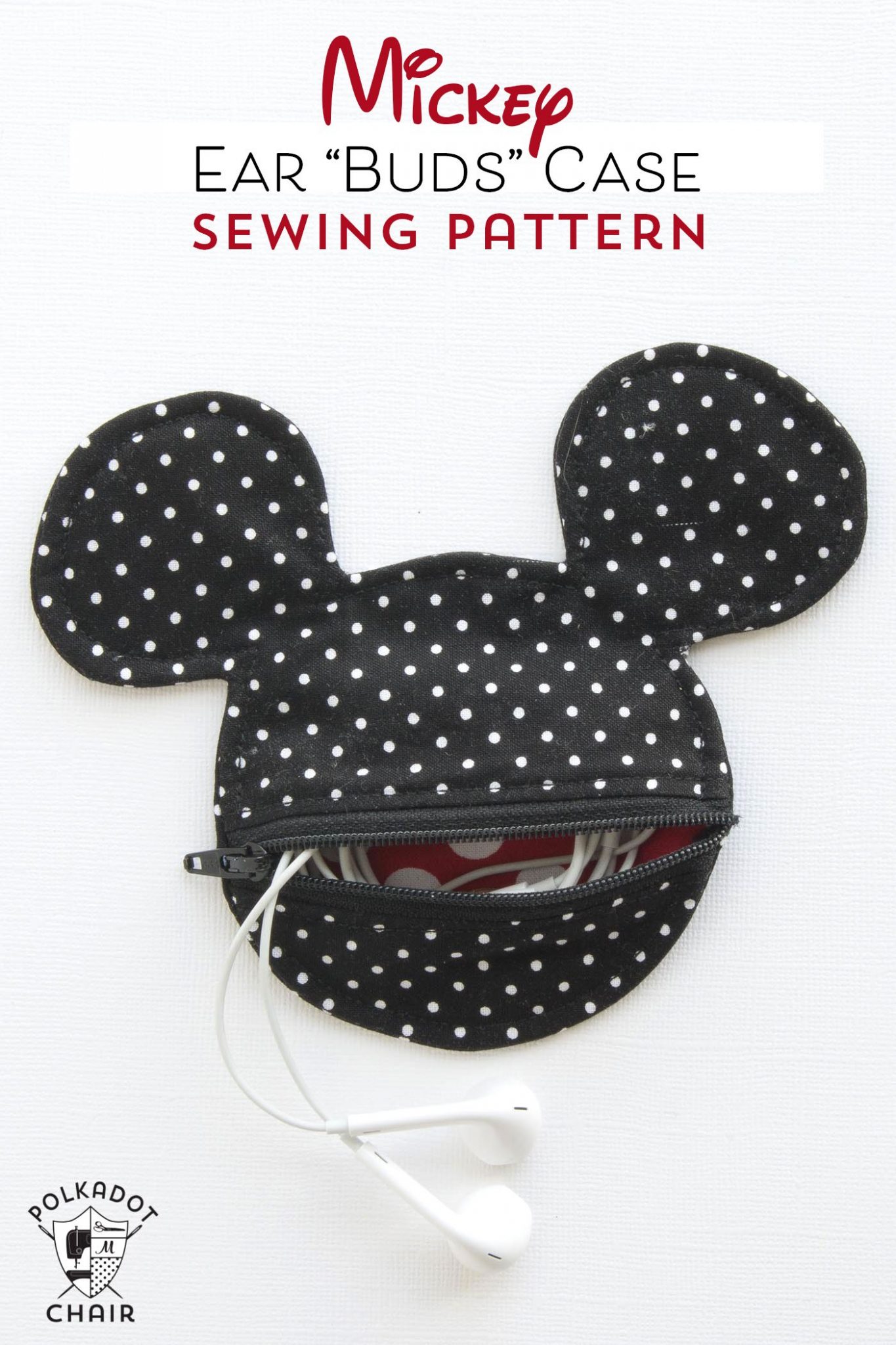 DIY Mickey Mouse Inspired Earbud Pouch Free Sewing Patterns