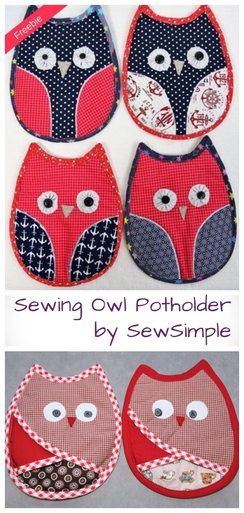 DIY Owl Potholder Free Sewing Patterns + Video