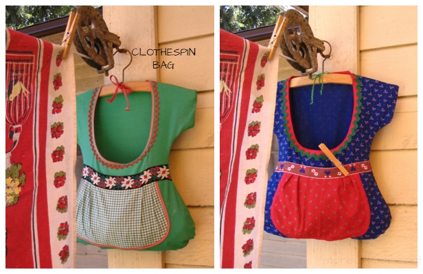 DIY Dirndl Clothespin Bag Free Sewing Pattern & Tutorial