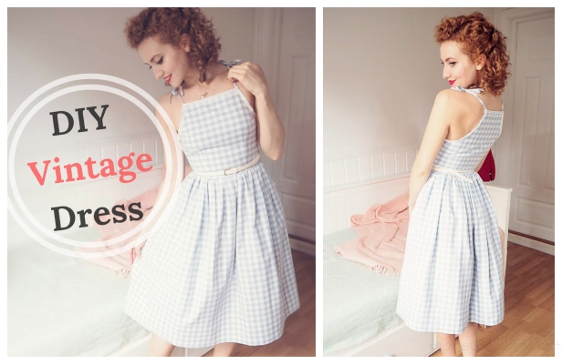 DIY Easy Vintage Dress Free Sewing Pattern & Tutorial