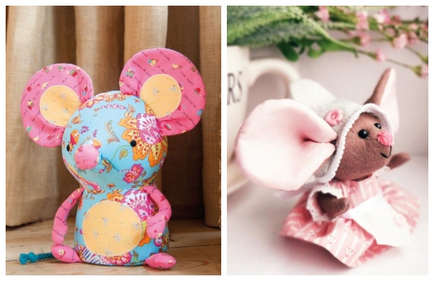 DIY Fabric Big Ear Mouse Free Sewing Patterns