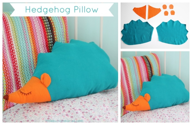 fabricartdiy DIY Hedgehog Pillow Free Sewing Pattern ft