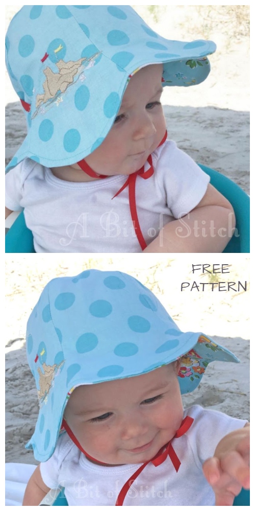 DIY Reversible Tulip Petal Sun Hat Free Sewing Patterns