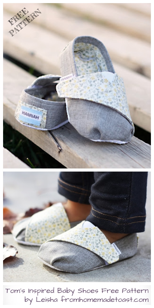DIY Tom’s Inspired Baby Shoes Free Sewing Patterns