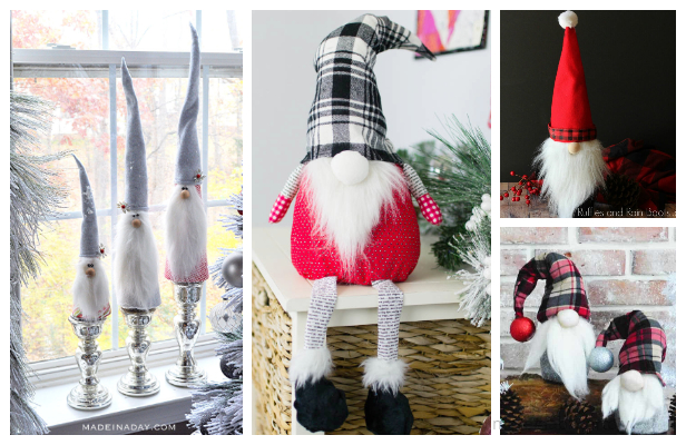 DIY Fabric Christmas Gnome Free Sewing Patterns & Tutorials
