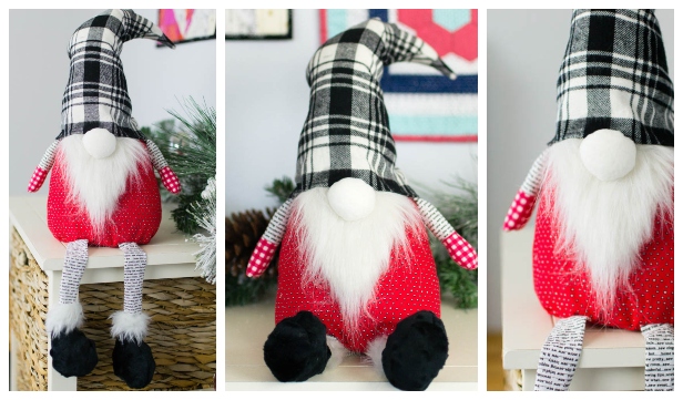 DIY Christmas Gnome Free Sewing Pattern & Tutorial