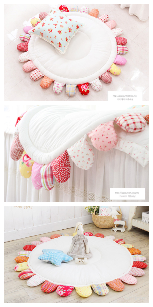 DIY Puffy Sun Baby Playmat Free Sewing Tutorial