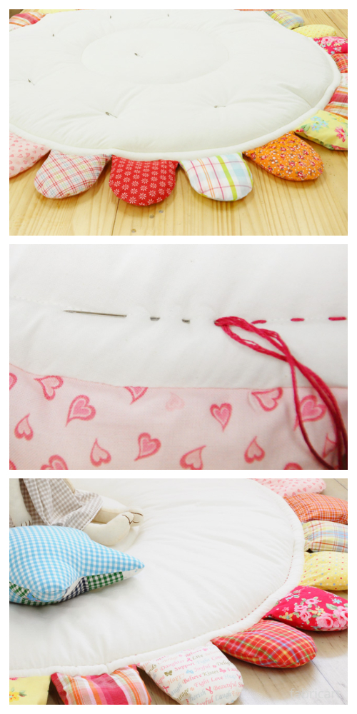 DIY Puffy Sun Baby Playmat Free Sewing Tutorial