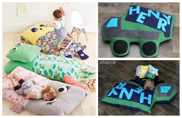 DIY Kids Floor Pillow Free Sewing Patterns