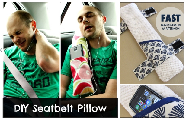 DIY Seat Belt Travel Pillow Free Sewing Patterns + Video