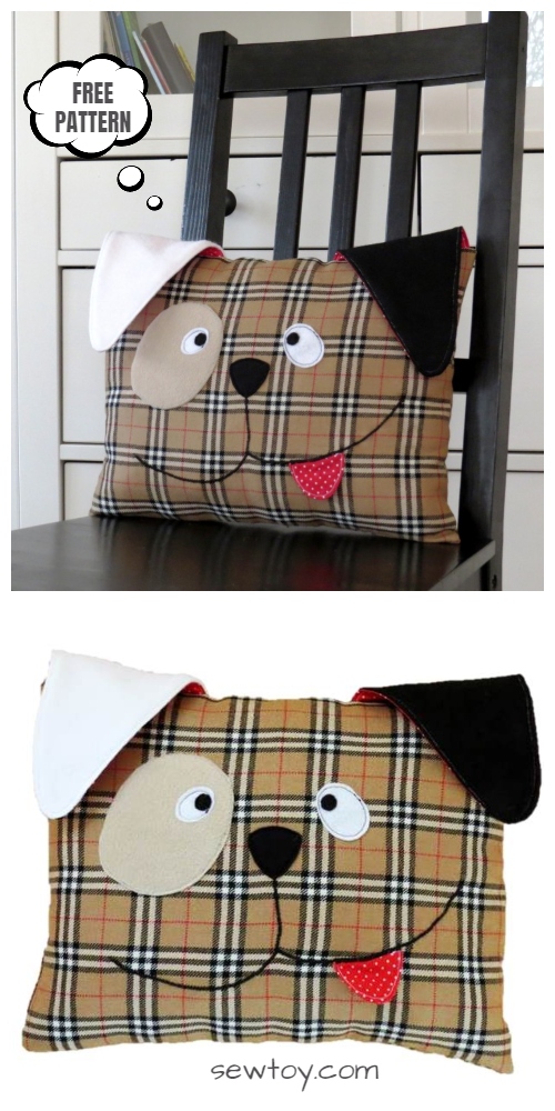 DIY Easy Decorative Dog Pillow Free Sewing Pattern & Tutorial