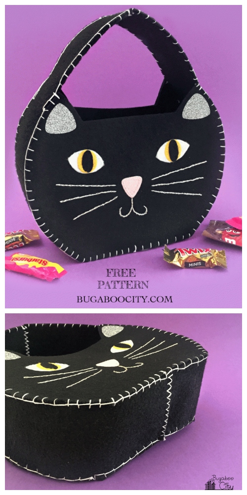 DIY Halloween Kids Cat Treat Bag Free Sewing Patterns