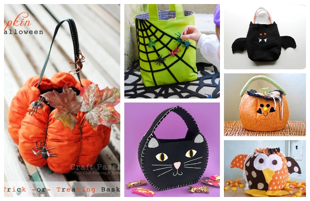 DIY Halloween Pumpkin Trick or Treat bag Free Sewing Patterns