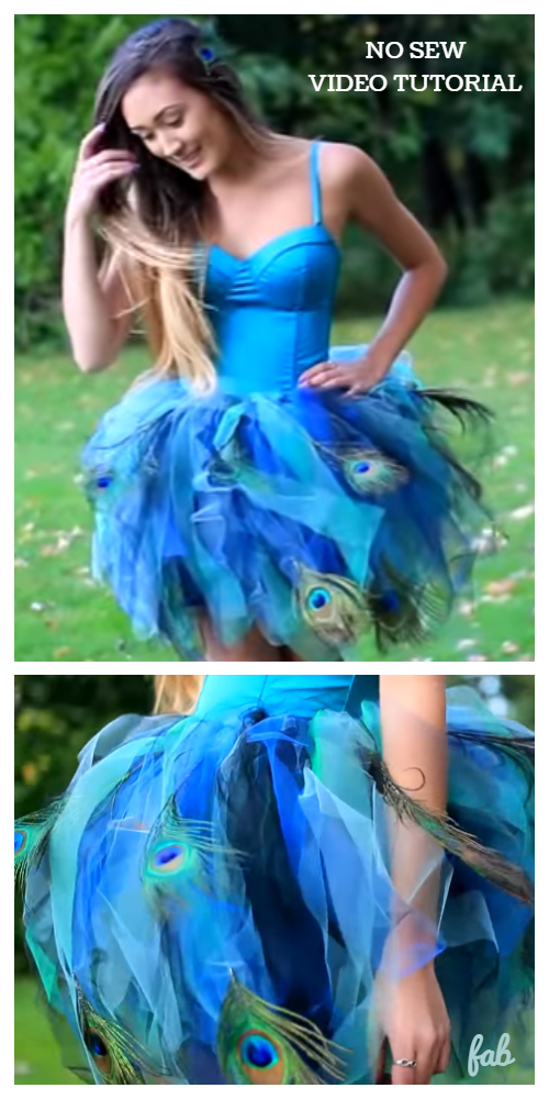 DIY Adult Peacock Tutu Costume Free Tutorial VIDEO