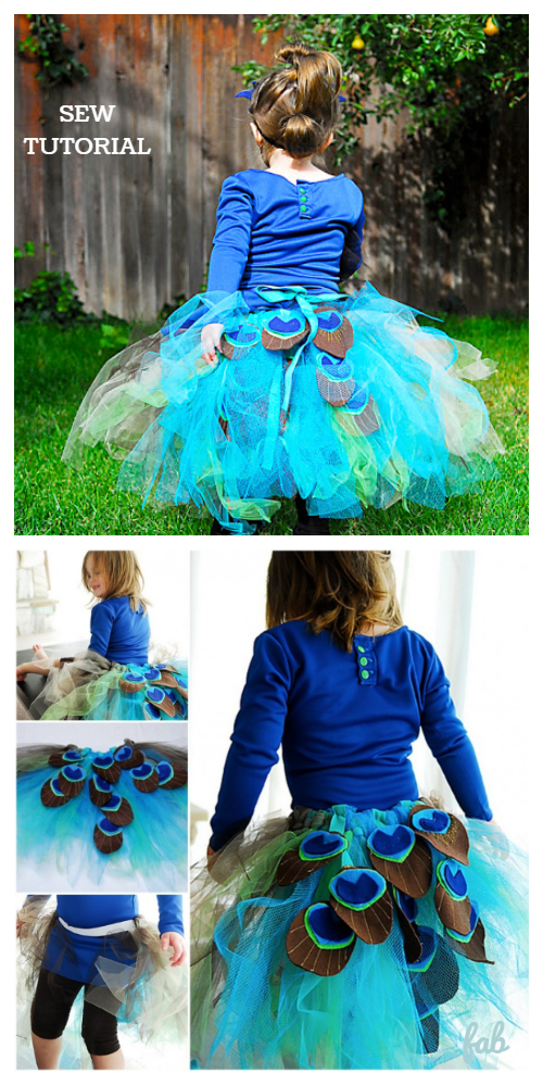 DIY The Pretty Peacock Tutu Costume Free Tutorial