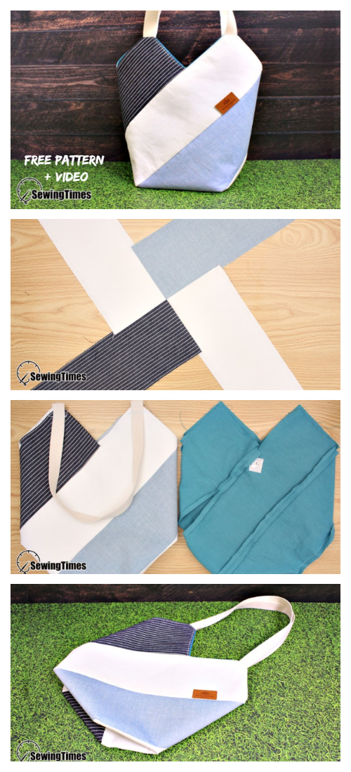 DIY WindMill Tote Bag Free Sewing Pattern + Video