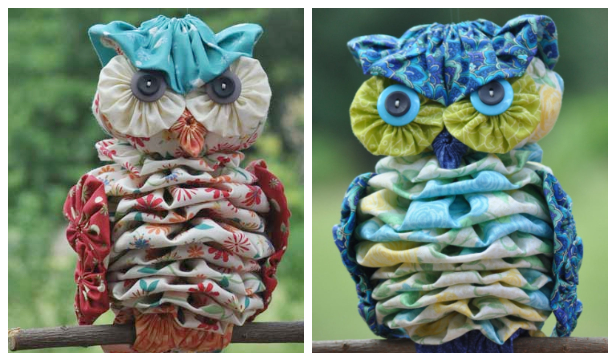 DIY YoYo Owl Sewing Pattern & Tutorial