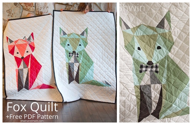 DIY Fox Quilt Free Sewing Pattern