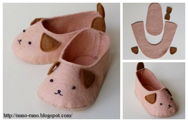 DIY Baby Puppy Slippers Free Sewing Pattern + Tutorial