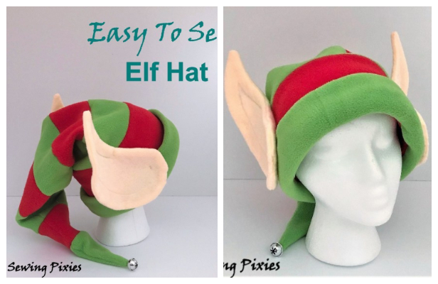 DIY Christmas Elf Hat Free Sewing Patterns & Tutorials