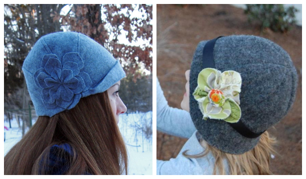 DIY Cloche Hat Free Sewing Patterns Fabric Art DIY