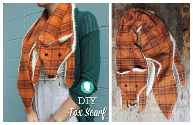 DIY Fox Scarf Free Sewing Pattern + Tutorial