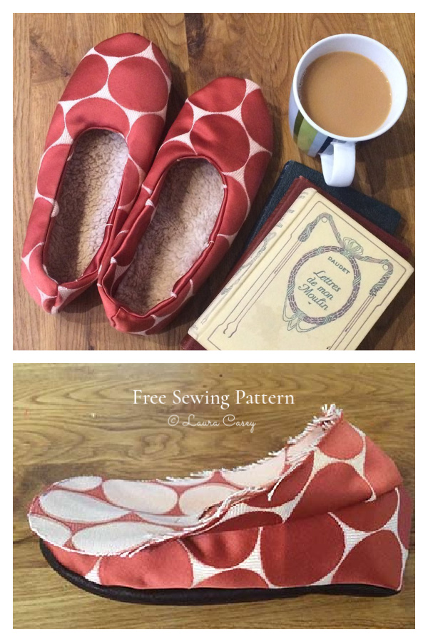 DIY Supersoft Fabric House Slippers Free Sewing Patterns