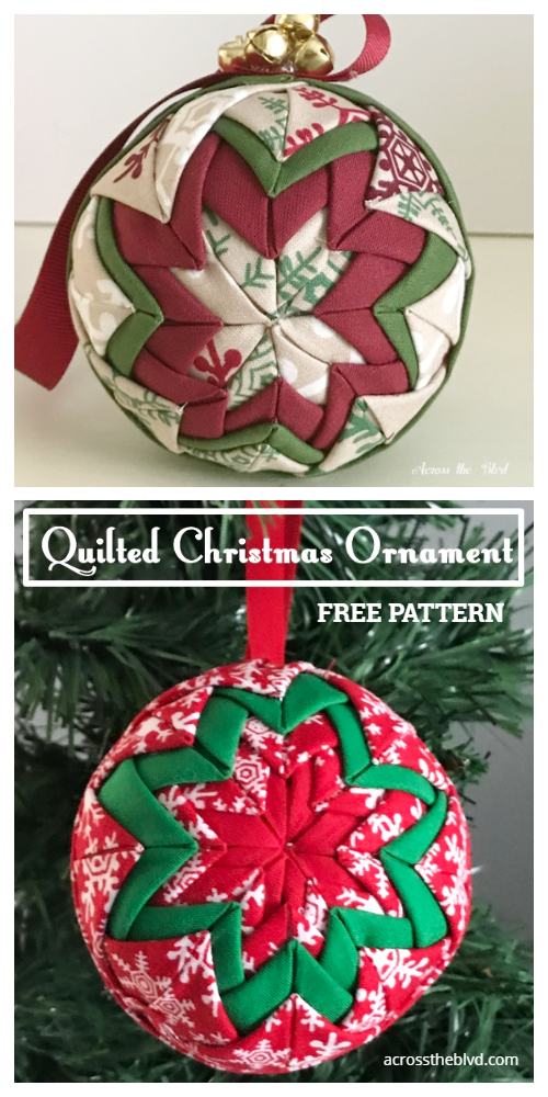 DIY No Sew Patchwork Christmas Star Ornament Free Patterns