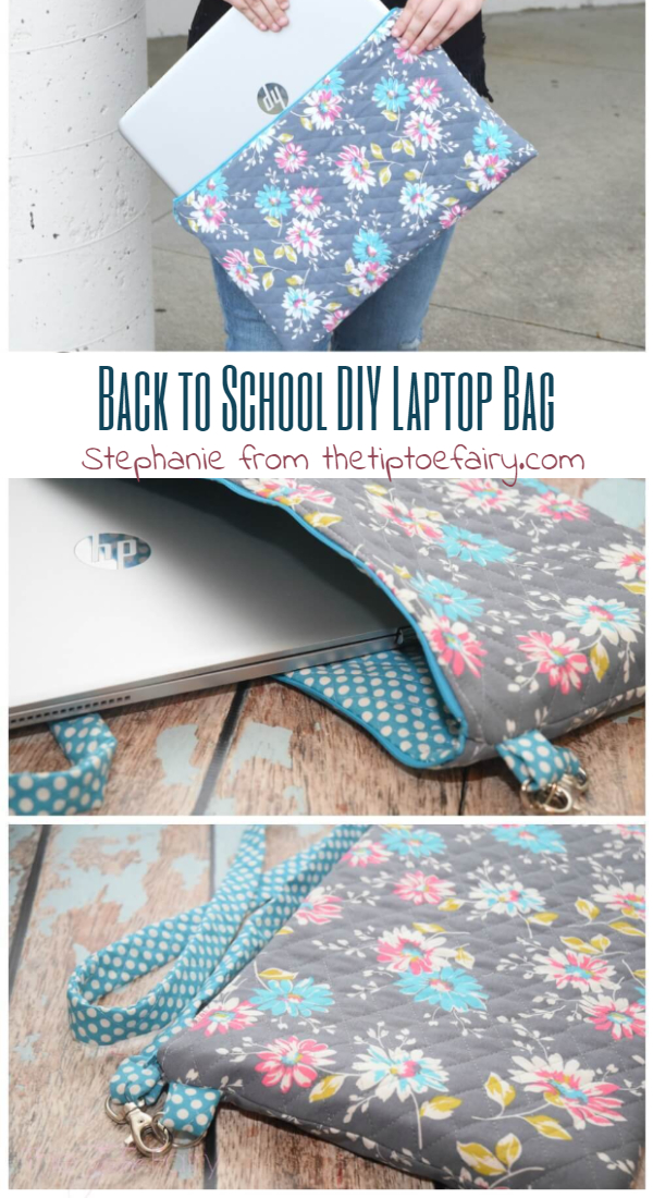 DIY Quilted Laptop Bag Free Sewing Pattern + Tutorial