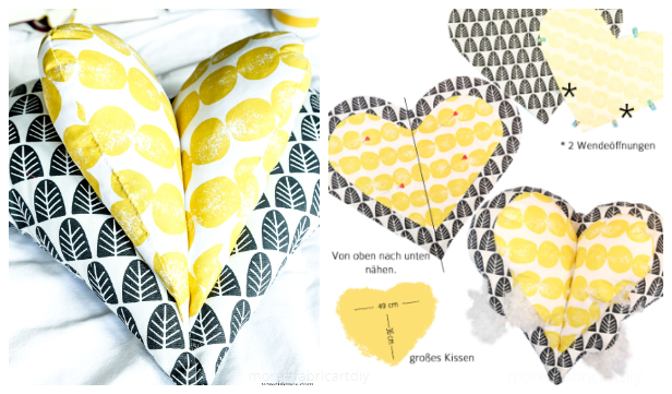 DIY Valentine Reading Heart Pillow Free Sewing Pattern + Tutorial