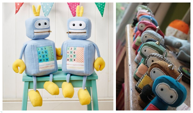 DIY Fabric Robot Toy Free Sewing Patterns