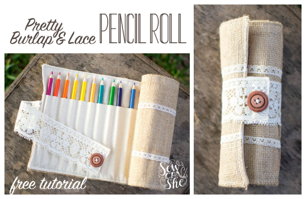 Fabric Pencil Roll Free Sewing Pattern