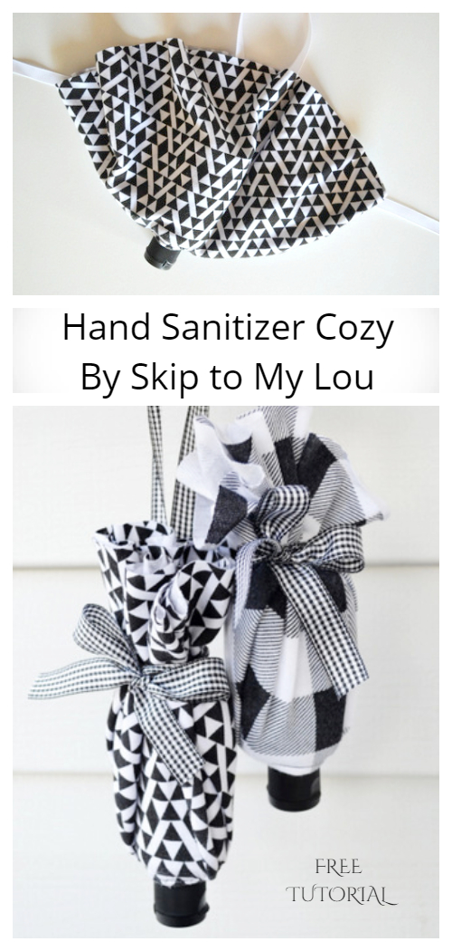 DIY Fabric Hand Sanitizer Cozy/Holder Free Sewing Patterns and Tutorials