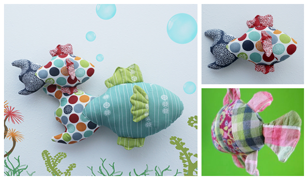 DIY Fabric Toy Fish Free Sewing Patterns & Tutorial