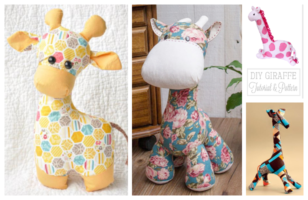 DIY Fabric Toy Giraffe Free Sewing Patterns & Paid