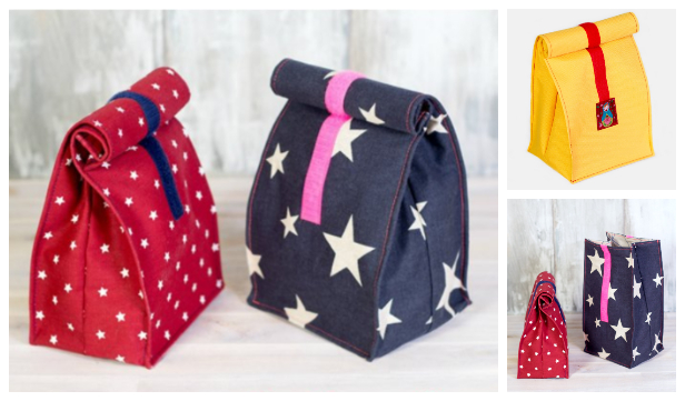 DIY Simple Fabric Lunchbag Free Sewing Pattern + Video