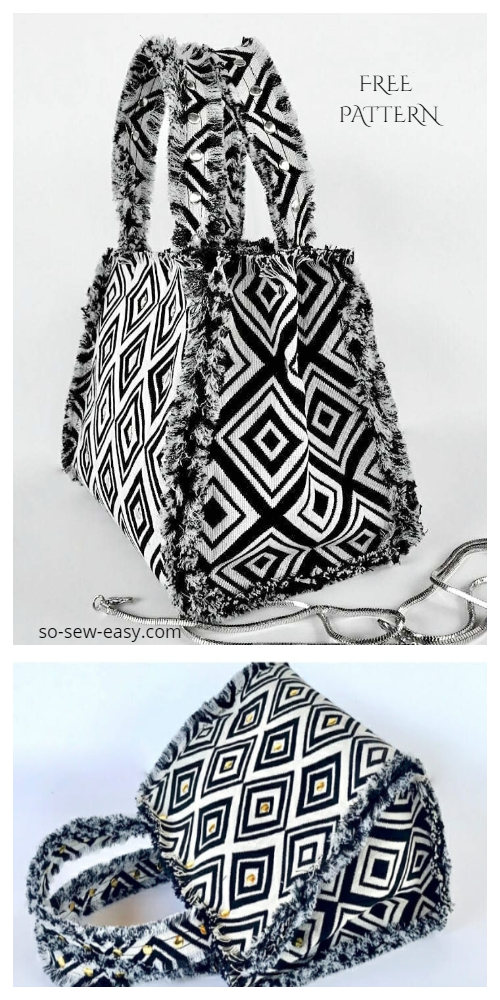 A sewing tutorial on how to make a fringe purse or boho bag. 