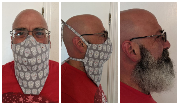 DIY Beard Face Mask Free Sewing Pattern and Tutorial