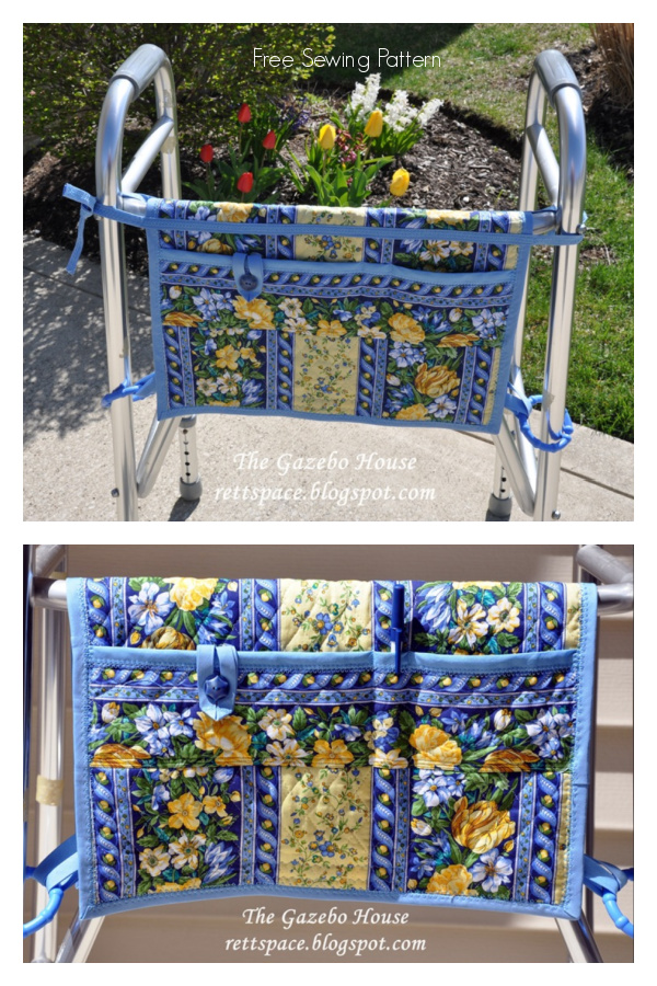 DIY Quilt Fabric Walker Caddy Free Sewing Patterns