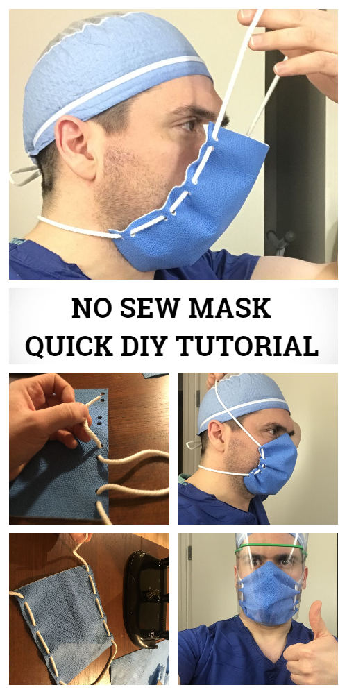Quick No Sew Face Mask DIY Tutorial