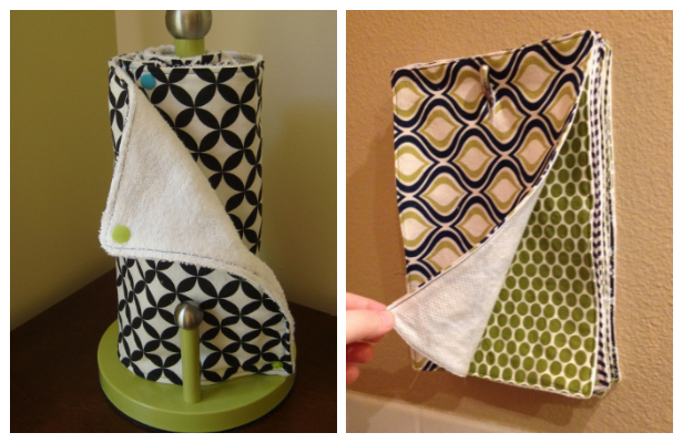 Reusable Fabric Unpaper Towel DIY Tutorials