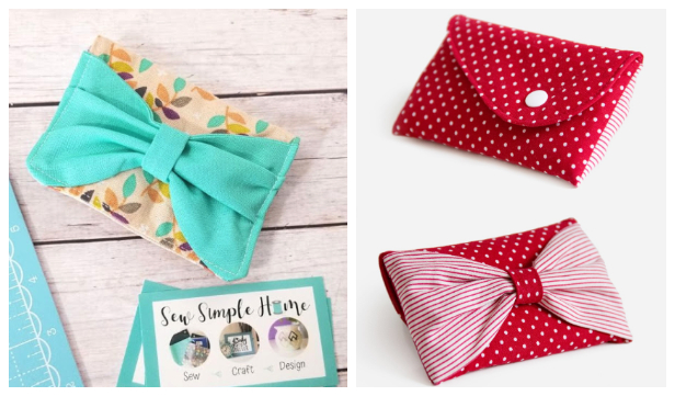 DIY Mini Fabric Bow Pouch Free Sewing Patterns + Video Tutorial