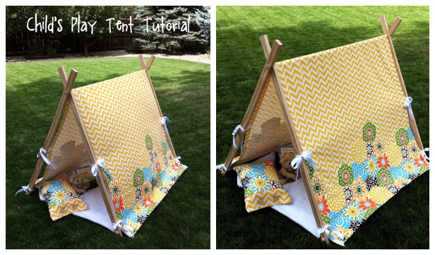 DIY Fabric Kids Tent Free Sewing Pattern and Tutorial