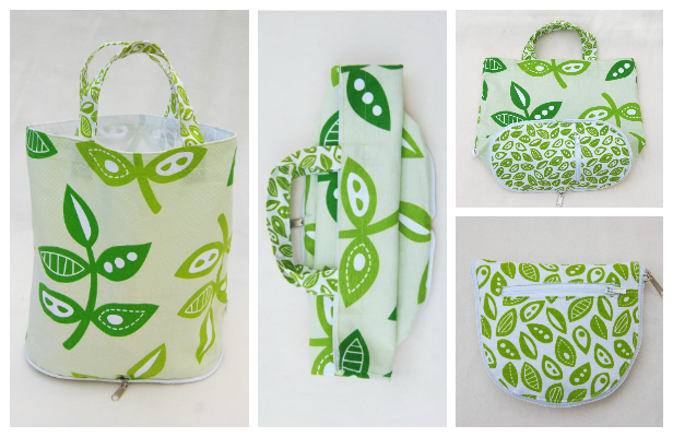 DIY Fabric Shopping Bag in Purse Free Sewing Pattern & Tutorial