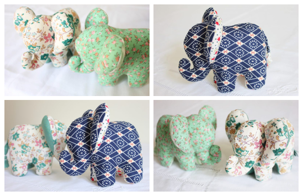 DIY 3D Fabric Elephant Toy Comforter Free Sewing Patterns