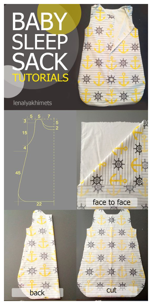 DIY Fabric Baby Sleeping Sack Free Sewing Patterns
